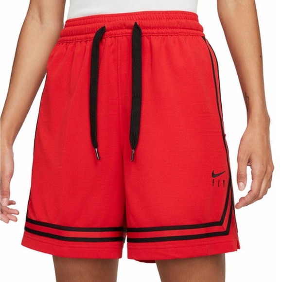 Nike Pants - NWT [Nike] Fly Crossover 5" Red Loose Fit Athletic Shorts Women’s Sizes S M L XL
